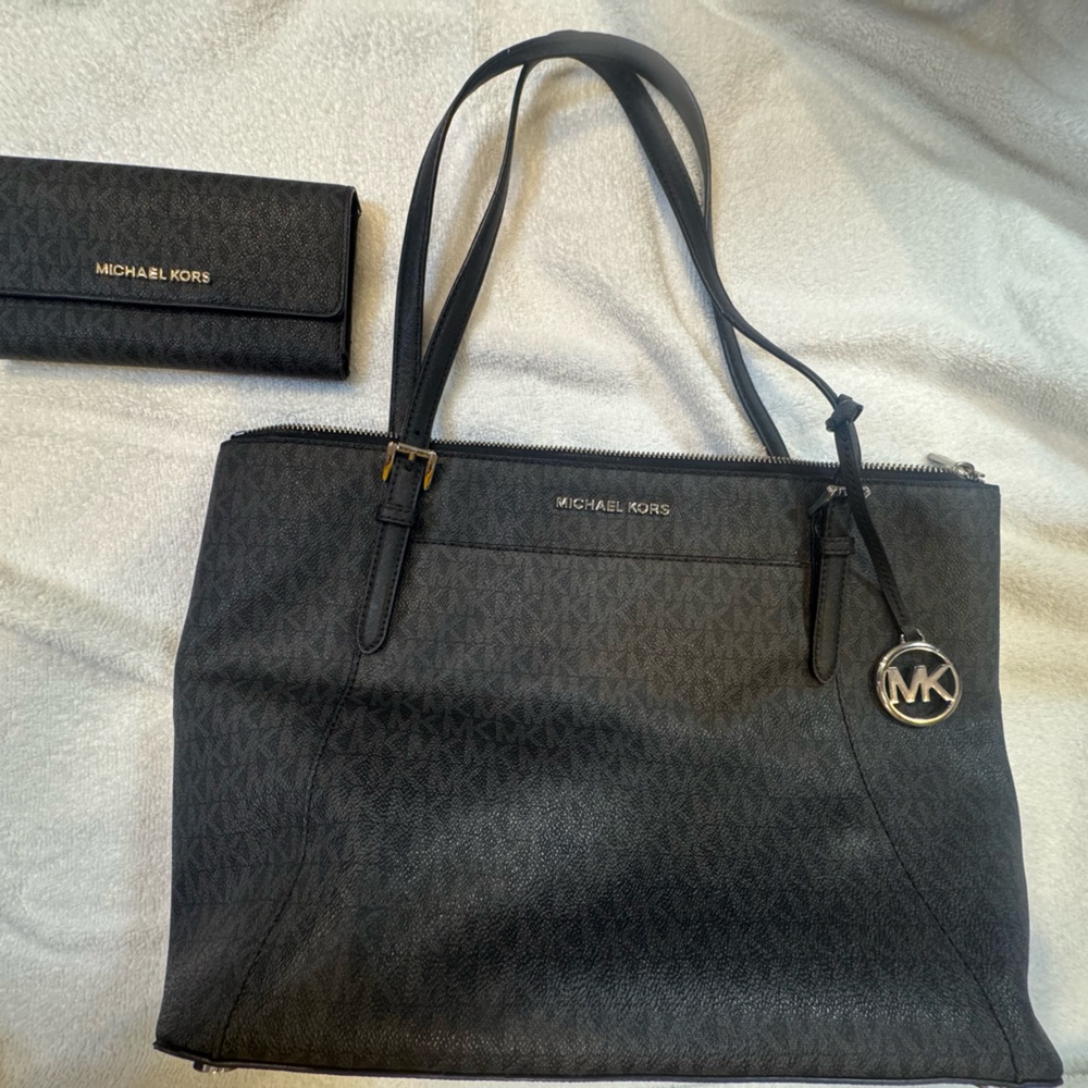 Michael Kors Black Tote with Wallet
